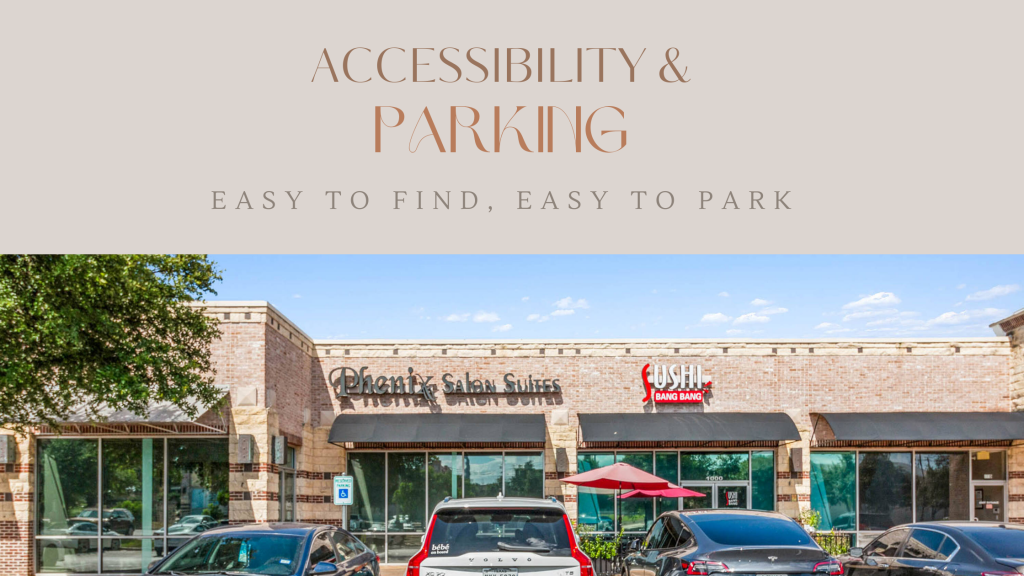 easy to find parking to phenix salon suites walden park